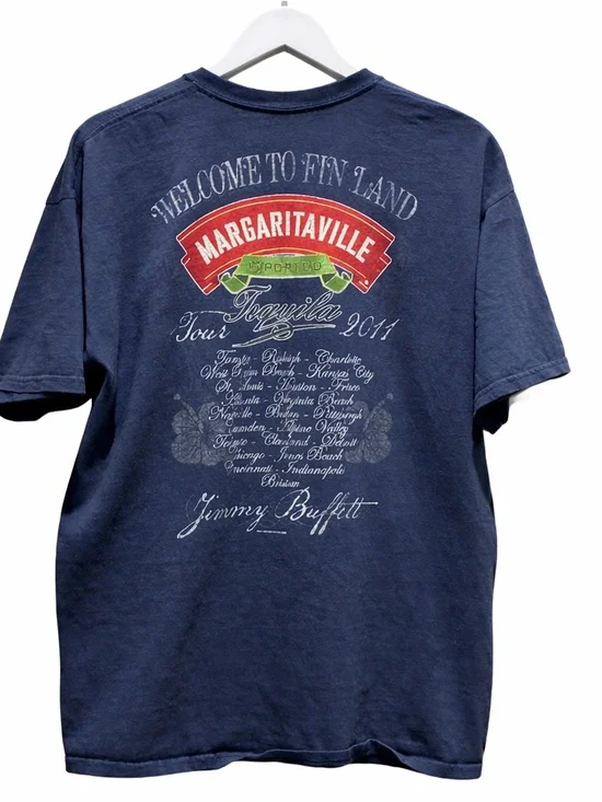 Jimmy Buffett Margaritaville “Welcome to Fin Land” 2011 Tour T-Shirt – Blue – XL - Picture 2 of 3